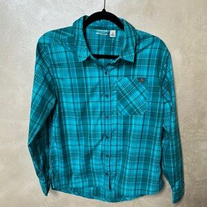 L.L. Bean Blue Casual Button Down Shirt sz small